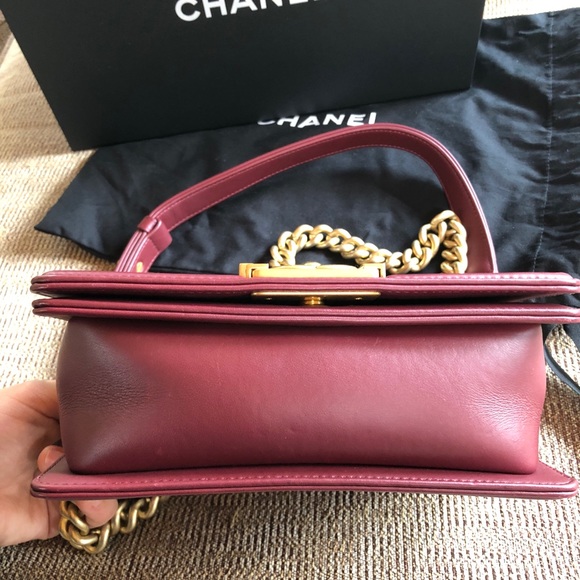 Chanel Mixed Leather Boy Bag - Picture 5 of 8